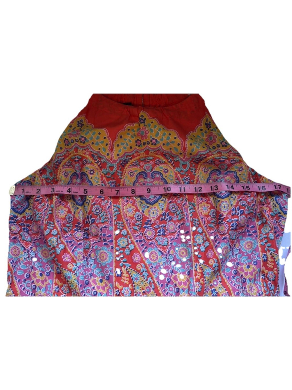 Talbots Dress 10 Tiered Flowy Maxi Medallion Peasant Boho Beach Resort Travel - Picture 4 of 12
